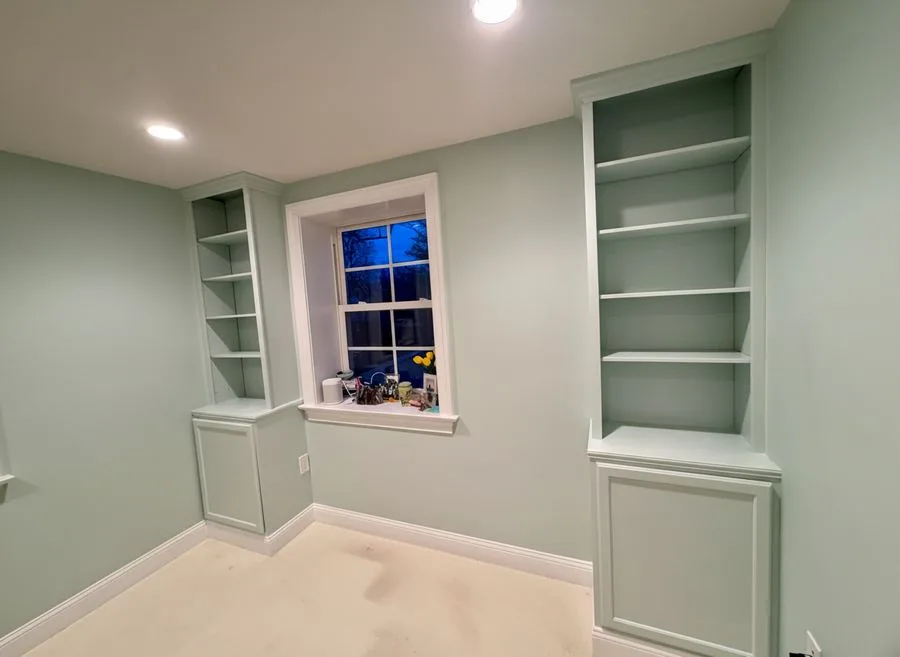 Custom built-in shelving and storage cabinetry in Delaware County PA
