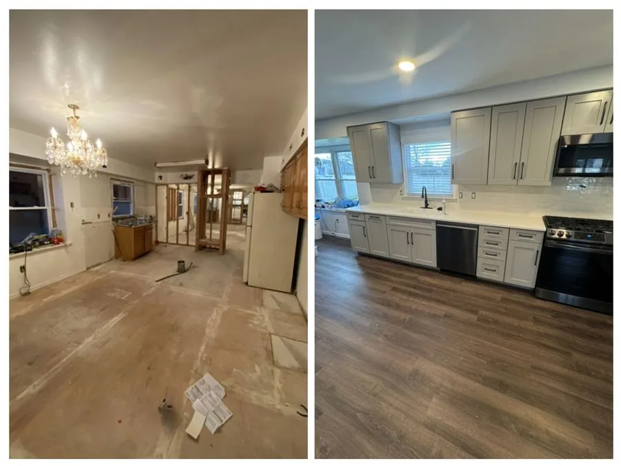 Kitchen remodel before and after photo, Greater Philadelphia