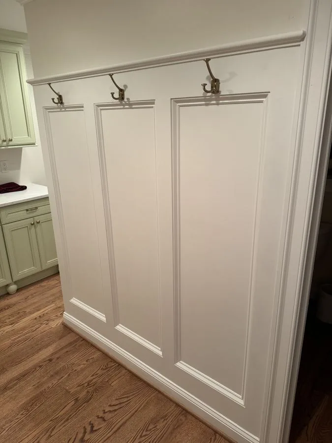 Mudroom wainscoting with built-in bench by LM Legacy Remodeling on the Main Line PA